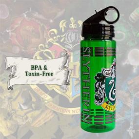 img 1 attached to 🐍 Warner Brothers Harry Potter Movie 1-8 Slytherin Crest Tritan Water Bottle with Dashes – 20-Ounces, Multicolored by Silver Buffalo