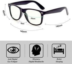 img 2 attached to Enhance Sleep and Reduce Eye Strain with GY Snail Men's Blue Light Blocking Glasses