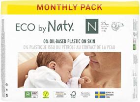 img 4 attached to 👶 Naty Eco-Friendly Baby Diapers: Newborn Size, 100 Ct, Plant-based & Oil Plastic-Free for Gentle Skin, Full Month's Supply