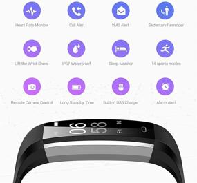 img 2 attached to 🏋️ Kummel Fitness Tracker: Heart Rate Monitor, Waterproof Pedometer & Sleep Monitor - Ideal Fitness Watch for Men & Women