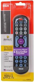 img 1 attached to 📱 RCA RCRBB05BHE Universal Remote Control: Streamline Roku, Apple TV & More with Long Range IR and Big Button Simplicity - Soundbar Compatible & Backlit Keypad Included