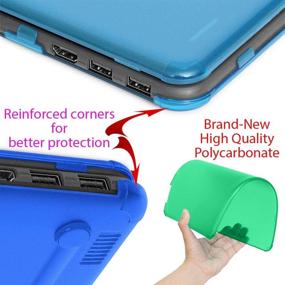 img 1 attached to 📦 mCover Hard Shell Case for 11.6" Dell Chromebook 11 3100 Education Laptop (180-degree Hinge) - Aqua (NOT Compatible with 3181/3100 2in1, 210/3120/3180/3189/5190 Series) - Dell-C3100-non2in1