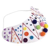 🎨 colorations diy cardstock visor set of 24 for kids - personalize & customize party hats with elastic: arts & crafts diy craft activity logo