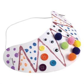 img 4 attached to 🎨 Colorations DIY Cardstock Visor Set of 24 for Kids - Personalize & Customize Party Hats with Elastic: Arts & Crafts DIY Craft Activity