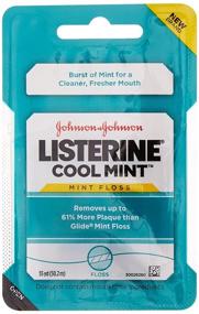 img 2 attached to 🦷 Listerine Cool Mint Floss (Pack of 2) - 55 Yards Dental Floss for Effective Teeth Cleaning