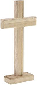 img 1 attached to Wooden Craft Crosses, Decorative Wood Crosses (8.7 inches, Pack of 3)