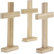 wooden craft crosses, decorative wood crosses (8.7 inches, pack of 3) logo