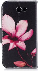 img 2 attached to 📱 MOVOYEE Wallet Case for Samsung Galaxy J7 2017/J7 Sky Pro/J7 V/J7 Prime/J7 Perx - Hybrid Full Body Protector with Card Holder, Folio Flip Kickstand - Women's Phone Case in Pink