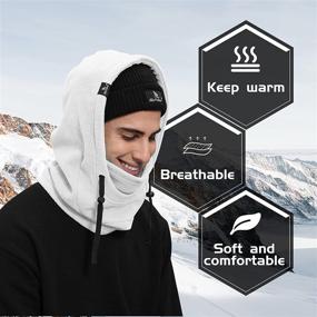 img 1 attached to ❄️ Cold Weather Fleece Balaclava Ski Mask, Wind-Resistant Winter Face Mask for Men and Women - Shy Velvet