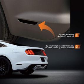 img 2 attached to Enhance Your Ford Mustang's Look with NDRUSH Blackout Side Marker Lights Vinyl Tint Film - A Precut Overlay Wrap Cover for 2015-2019 Models