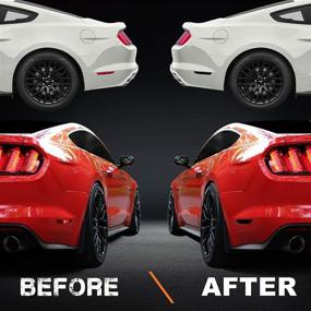 img 3 attached to Enhance Your Ford Mustang's Look with NDRUSH Blackout Side Marker Lights Vinyl Tint Film - A Precut Overlay Wrap Cover for 2015-2019 Models