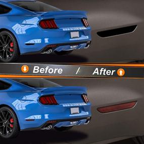 img 1 attached to Enhance Your Ford Mustang's Look with NDRUSH Blackout Side Marker Lights Vinyl Tint Film - A Precut Overlay Wrap Cover for 2015-2019 Models