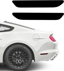 img 4 attached to Enhance Your Ford Mustang's Look with NDRUSH Blackout Side Marker Lights Vinyl Tint Film - A Precut Overlay Wrap Cover for 2015-2019 Models