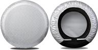 moonet tire covers for rv wheel (2 pack silver) logo