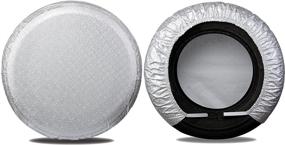 img 4 attached to MOONET Tire Covers For RV Wheel (2 Pack Silver)