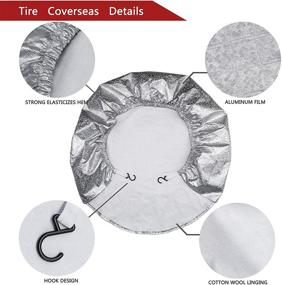 img 2 attached to MOONET Tire Covers For RV Wheel (2 Pack Silver)