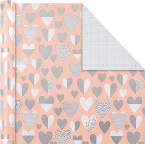 img 1 attached to Hallmark All Occasion Wrapping Paper Bundle - Blush, Aqua, Mint, Silver (3-Pack: 105 sq. ft. 🎁 ttl.) with Cut Lines on Reverse - Perfect for Birthdays, Mothers Day, Weddings, Easter, Bridal Showers, Baby Showers