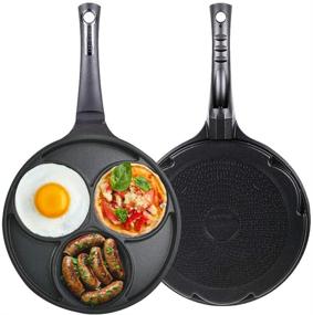 img 4 attached to 🍳 Induction Egg Frying Pan - 3-Cup Three Mold | For Induction and All Heat Sources | Korean Cookware Non-Stick Baking Egg Pan | Versatile Cooker for Various Recipes