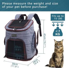 img 3 attached to 🐾 Petsfit Comfort Dogs/Cat Carrier Backpack: Ideal for Walks, Hiking & Cycling 17" H x 13 L x 11 D, Holds Pets up to 15 lbs, Coffee