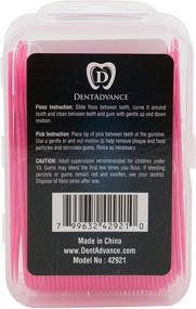 img 3 attached to 🦷 DentAdvance Original Dental Floss Picks - Easy Reach Back Teeth | Pink Tooth Flossers, 70 ct | Unflavored, Travel Case Included