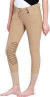 stylish and functional: equine couture ladies stars & stripes silicone knee patch breeches logo