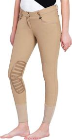 img 4 attached to Stylish and Functional: Equine Couture Ladies Stars & Stripes Silicone Knee Patch Breeches