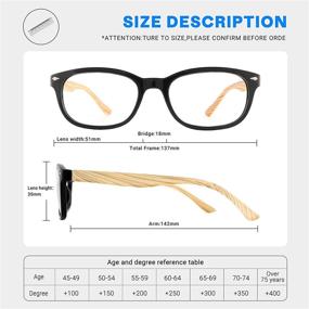 img 3 attached to 👓 LOOKLIFE Blue Light Reading Glasses: Stylish Wood-Look Frames, 5 Pack for Men and Women