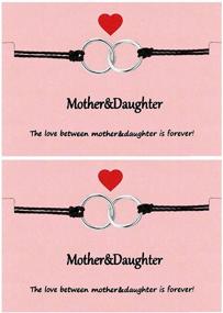 img 4 attached to 💖 Charming Mother's Day Gifts: Mother Daughter Bracelet Set for 2 with Interlocking Heart - Thoughtful Jewelry Gift from Daughter