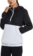 🧥 baleaf women's lightweight casual hoodie windbreaker half-zip waterproof pullover with hood and pockets логотип