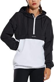 img 3 attached to 🧥 BALEAF Women's Lightweight Casual Hoodie Windbreaker Half-Zip Waterproof Pullover with Hood and Pockets