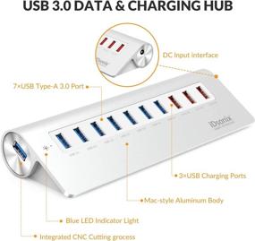 img 3 attached to Efficient Charging Solution: IDsonix 10 Port Aluminum Powered Charging Hub