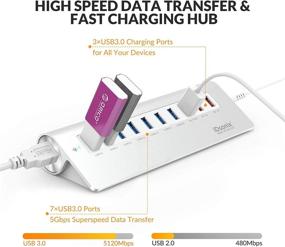 img 1 attached to Efficient Charging Solution: IDsonix 10 Port Aluminum Powered Charging Hub