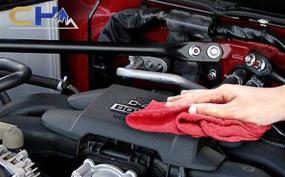 img 2 attached to Premium Quality New Red Shop Towel: 100 Pack 12x14 Inches, Grade A 100% Cotton Cleaning Cloths – Ideal for Mechanic Work and Automotive Use