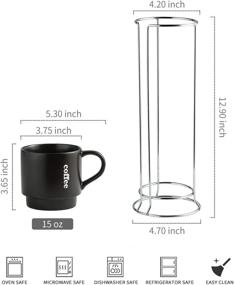 img 2 attached to Space-Saving Stackable Coffee Mug Set Holder: Ideal for Neat and Organized Kitchen Counters