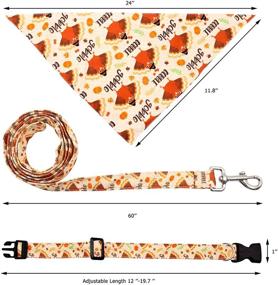 img 2 attached to 🦃 CiyvoLyeen Turkey Gobble Dog Collar Bandana Leash Combo Set - Perfect for Fall Outdoor Activities and Thanksgiving Holiday - Gift Set of 5 for Small Medium Pets and Puppies