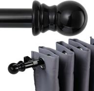 🏠 home composer black curtain rods for windows 48-84 inches: adjustable 1" diameter rod for room divider, bedroom, living room, kitchen, bathroom logo