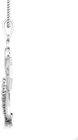 img 2 attached to Girls' Jewelry - Certified Sterling Pendant with Natural Diamond