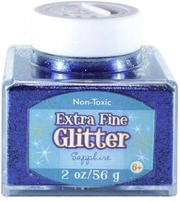 img 1 attached to Sulyn Extra Fine Sapphire Blue Glitter Stacker Jar - 2oz, Non-Toxic, Stackable & Reusable, Easy Dispensing & Mess Reduction, SUL50867