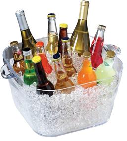 img 2 attached to Prodyne Clear Big Square Party Beverage Tub: Keeping Drinks Chilled for Your Next Gathering