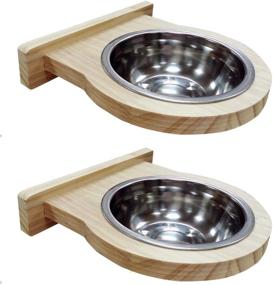 img 4 attached to 🦜 Stainless Steel Clamp Holder Bird Feeding Bowl - Cage Bird Feeder Dish for Cockatiel Parrot Parakeet Lovebird Conure Budgie (Set of 2)