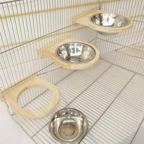 img 3 attached to 🦜 Stainless Steel Clamp Holder Bird Feeding Bowl - Cage Bird Feeder Dish for Cockatiel Parrot Parakeet Lovebird Conure Budgie (Set of 2)