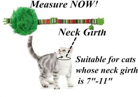 img 2 attached to 🎄 Festive Feline Fashion: BoomBone Christmas Cat Collar Flower 2 Pack - Small Dog Collars Charms & Other Pet Xmas Accessories