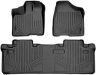 🚗 maxliner custom fit 2 row black floor mat liner set for 2011-2012 toyota sienna (8 passenger model) - enhanced seo logo