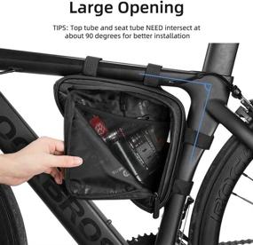 img 2 attached to ROCKBROS Triangle Bike Frame Bag, Triangle Bag for Bicycles with Dual Side Pockets, 1.5L Capacity