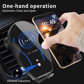 img 2 attached to 📲 Convenient and Fast Wireless Car Charger Mount for iPhone and Samsung Galaxy S10/S9/S8 - Auto-Clamping Air Vent Car Phone Holder with 7.5W/10W Fast Charging - Compatible with Qi Smartphones