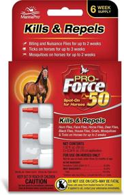 img 2 attached to 🐴 Manna Pro Pro-Force 50 Spot-On Fly Control for Horses: 3 Count Fly Control Solution