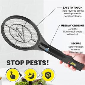 img 2 attached to 🔋 Rechargeable Bug Zapper Racket - ZAP IT! 4,000 Volt, USB Charging Cable