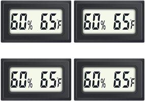 img 4 attached to 🌡️ AikTryee 4-Pack Mini Digital Hygrometer Thermometer for Precise Indoor Temperature and Humidity Monitoring in Humidors, Greenhouses, Gardens, Cellars, Closets, and Guitar Cases