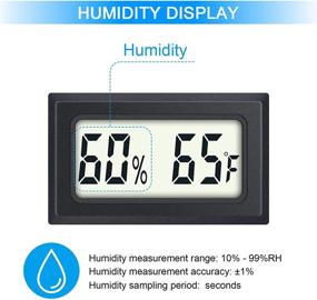 img 1 attached to 🌡️ AikTryee 4-Pack Mini Digital Hygrometer Thermometer for Precise Indoor Temperature and Humidity Monitoring in Humidors, Greenhouses, Gardens, Cellars, Closets, and Guitar Cases