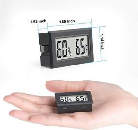 img 3 attached to 🌡️ AikTryee 4-Pack Mini Digital Hygrometer Thermometer for Precise Indoor Temperature and Humidity Monitoring in Humidors, Greenhouses, Gardens, Cellars, Closets, and Guitar Cases